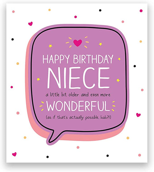Wonderful Niece Birthday Greetings Card