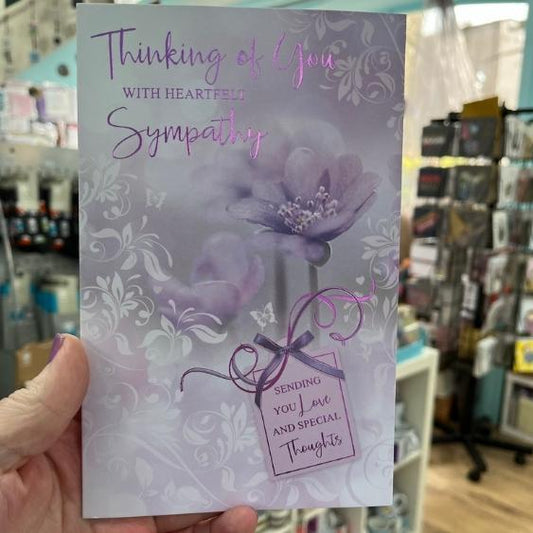Sympathy Purple Flowers Greeting Card