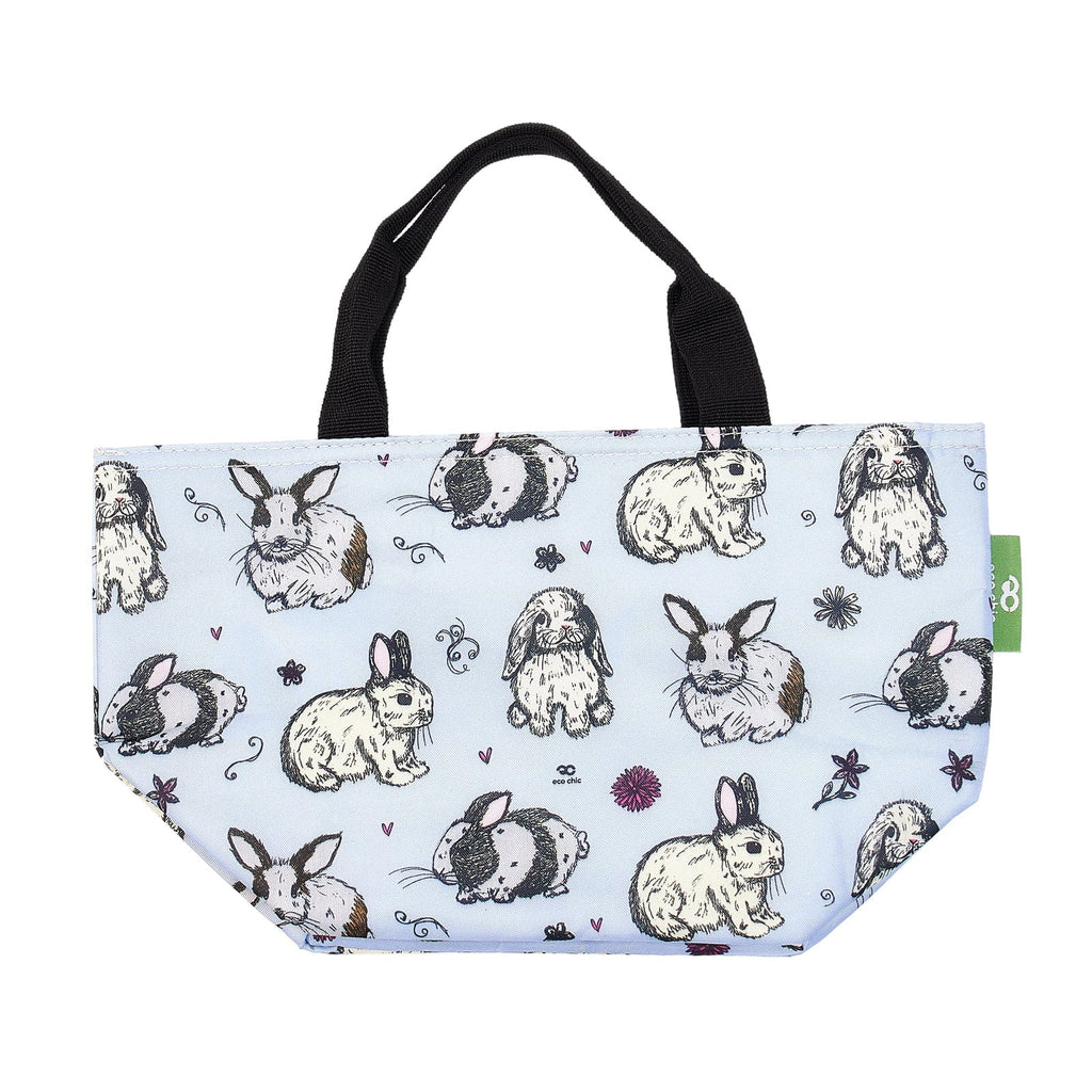 Eco Chic Lightweight Recycled Lunch Bag - Baby Blue Bunny