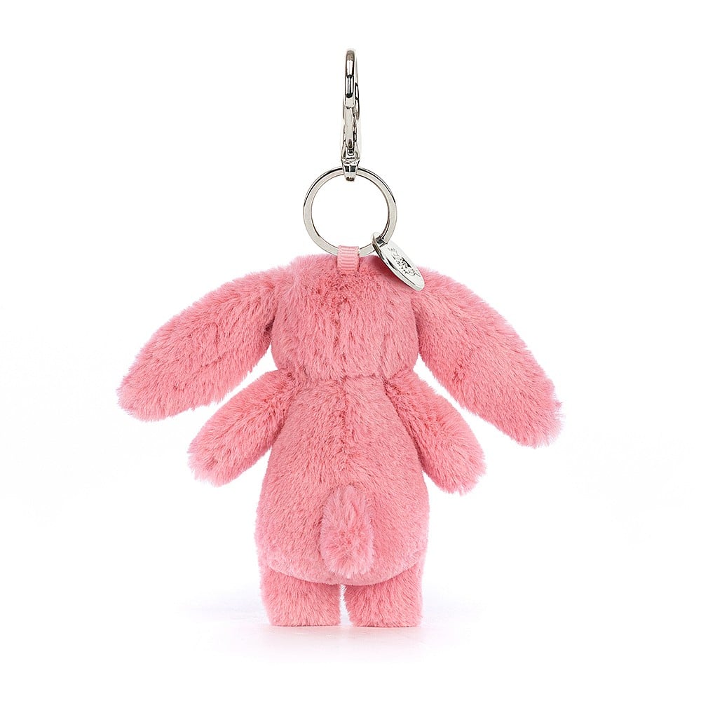 Jellycat Bashful Bunny Pink Bag Charm (Back)