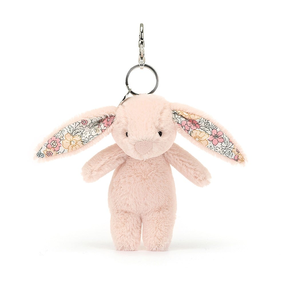 Jellycat Blossom Blush Bunny Bag Charm (Front)