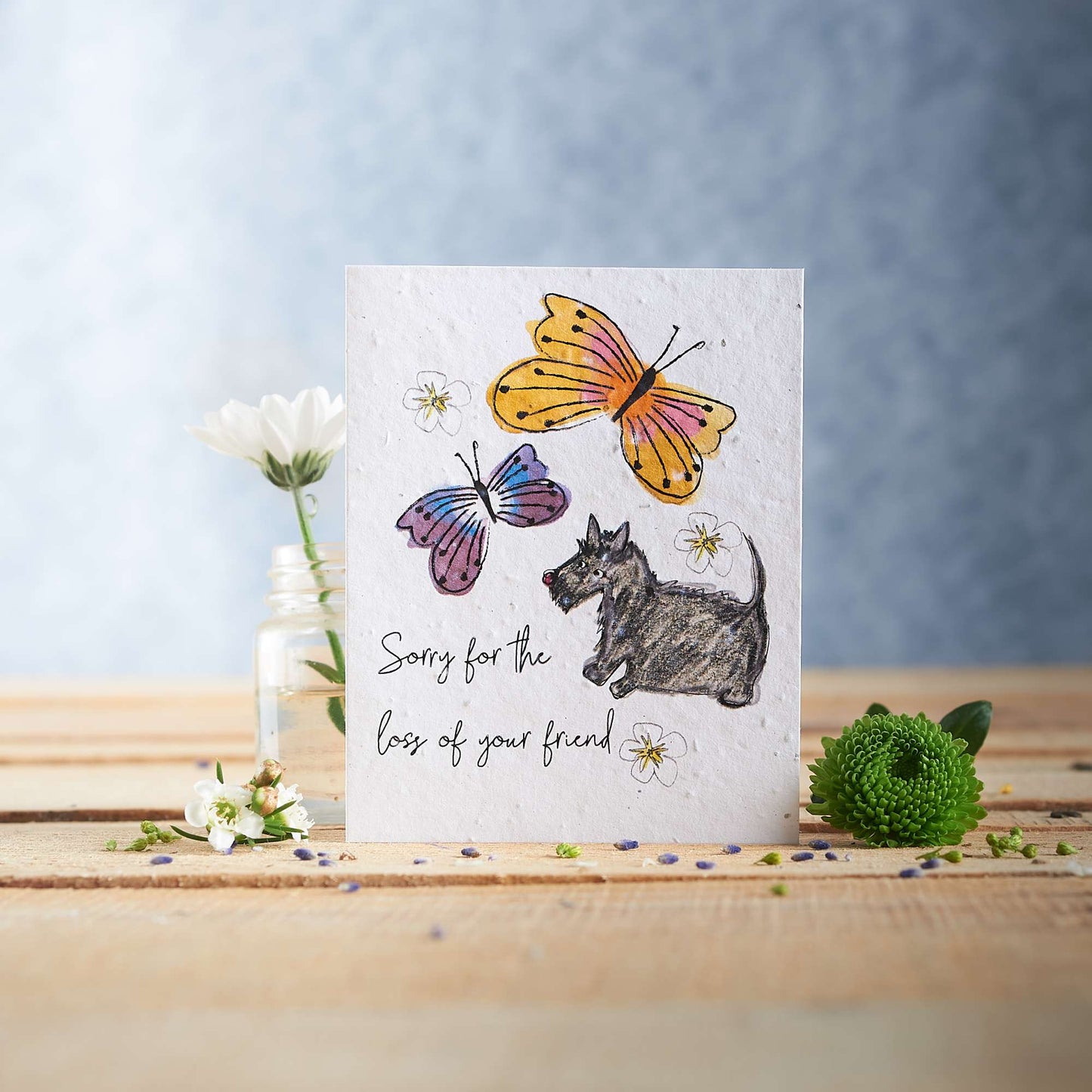 Sorry for the Loss of Your Friend (Dog) - Wildflower Plantable Greetings Card