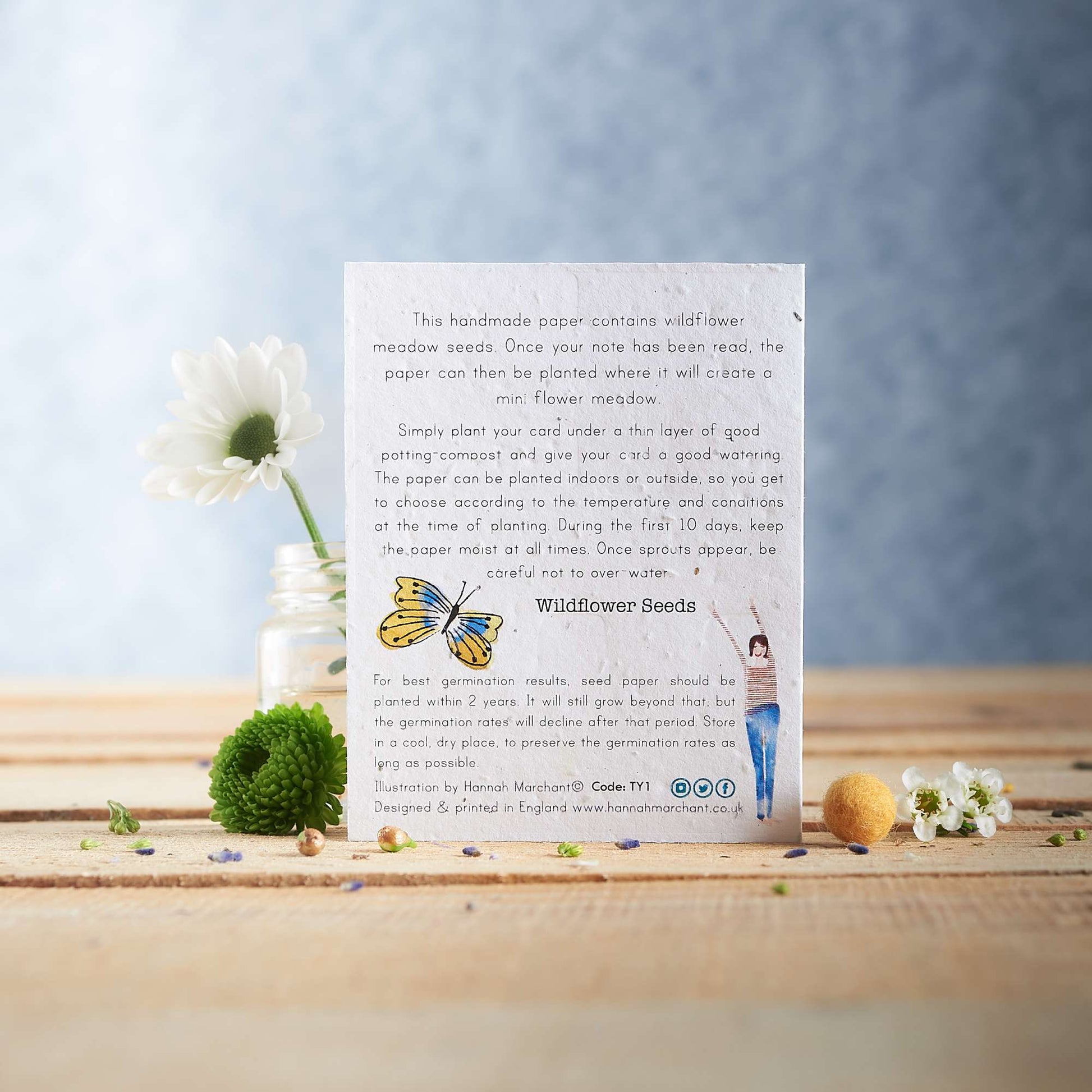 Sorry for the Loss of Your Friend (Dog) - Wildflower Plantable Greetings Card (Instructions)