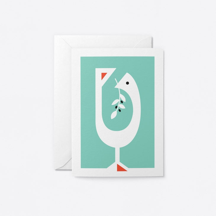 White Dove Greetings Card