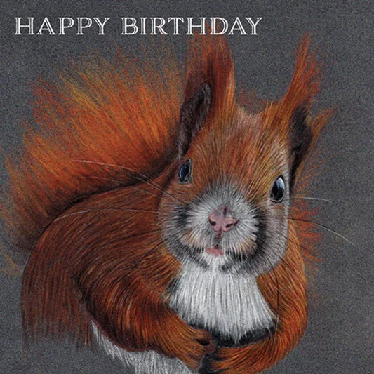 Birthday Card - Red Squirrel