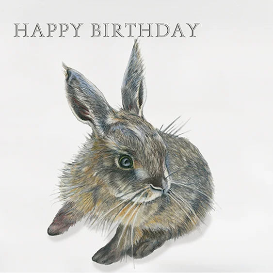 Birthday Greetings Card - Rabbit
