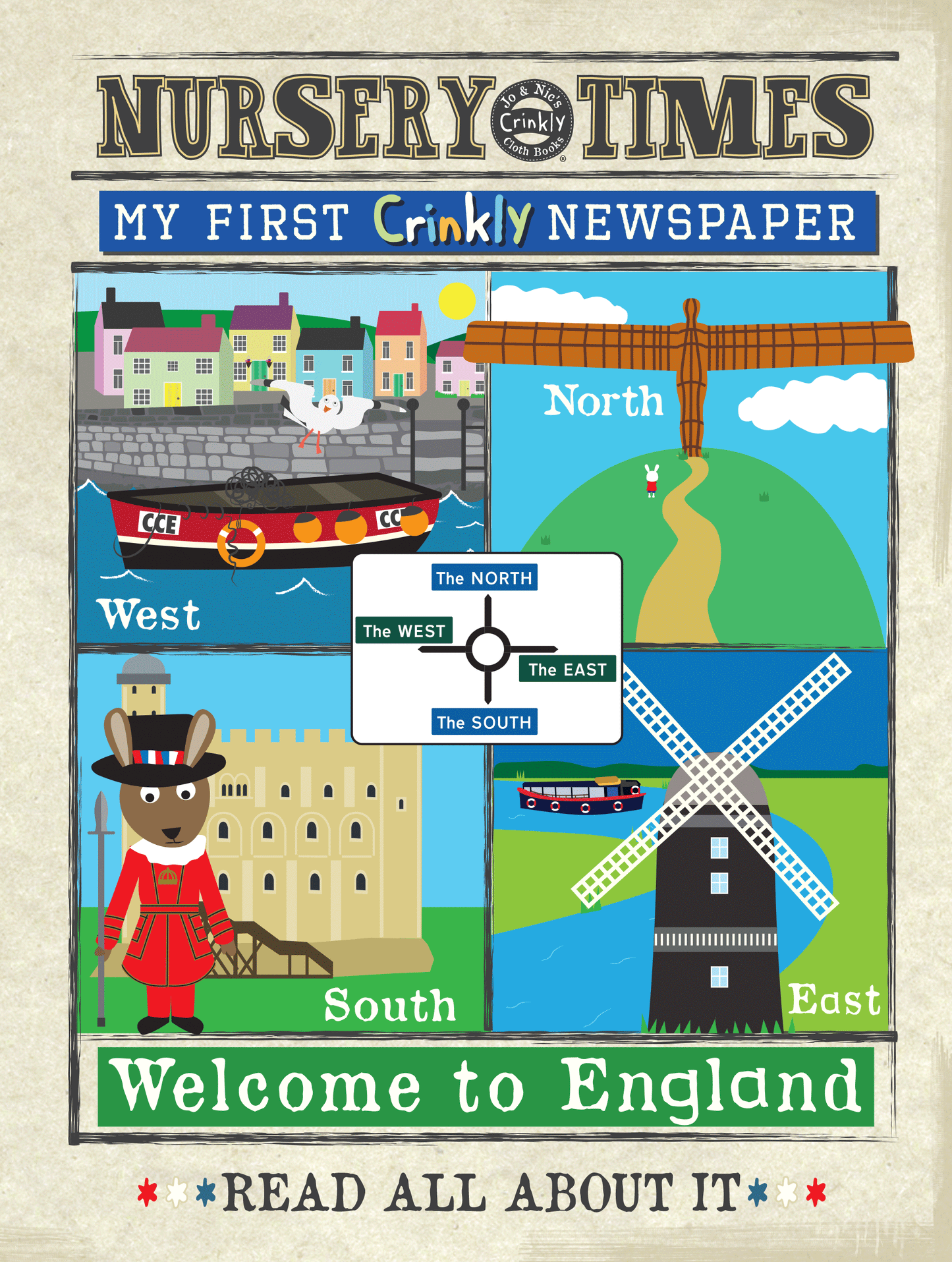 Nursery Times Crinkly Newspaper - Welcome to England