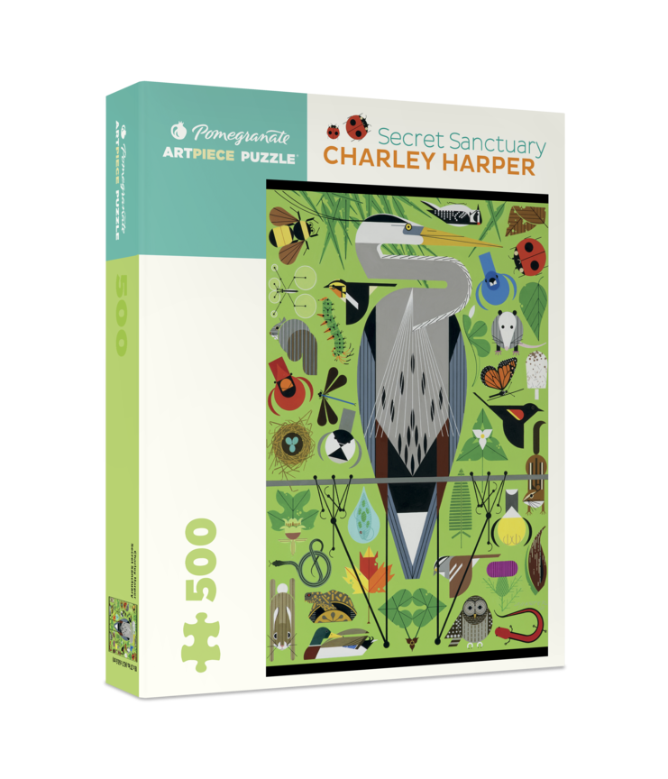 Charley Harper:  Secret Sanctuary - 500 Piece Jigsaw by Pomegranate
