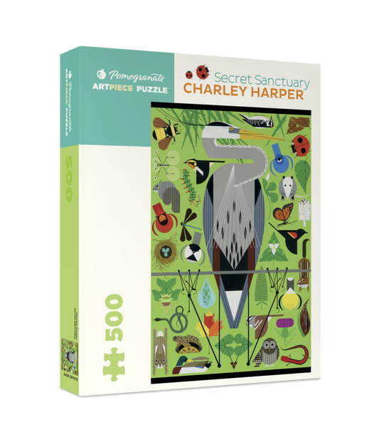 Charley Harper:  Secret Sanctuary - 500 Piece Jigsaw by Pomegranate