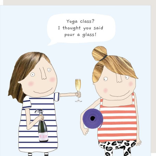 Rosie Made A Thing Yoga Class Greetings Card