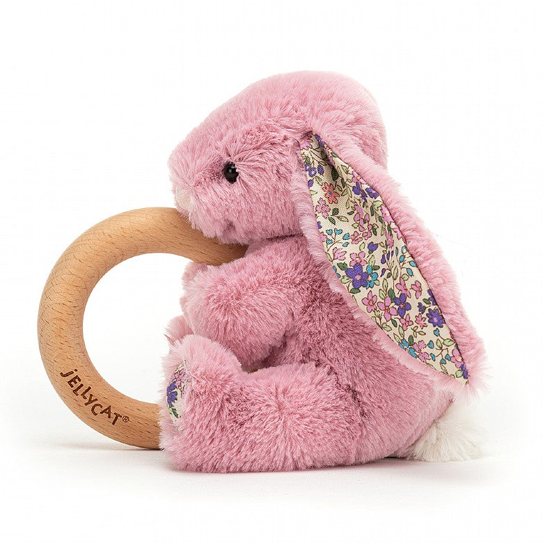 Jellycat Blossom Tulip Bunny Wooden Ring Toy