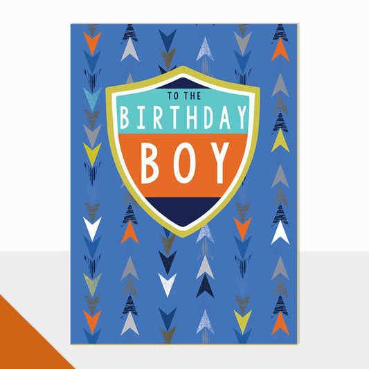 "To The Birthday Boy" produced with a embossed spot-UV finish.