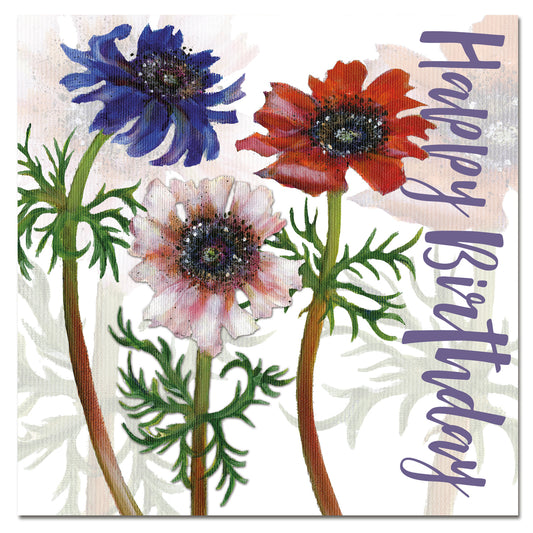  Birthday Anemone Greetings Card