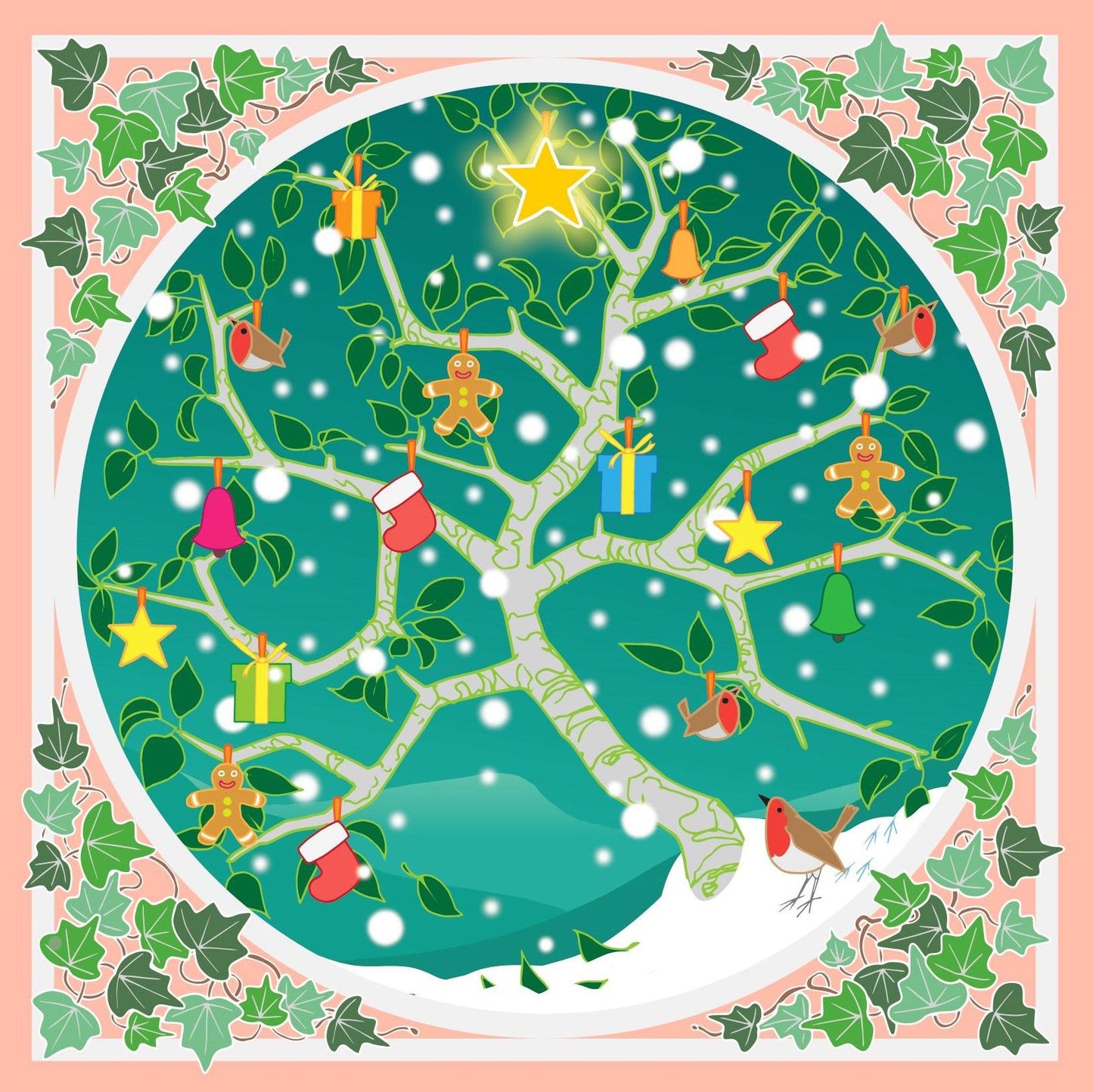 Festive Tree Umbellifer Charity Christmas Card