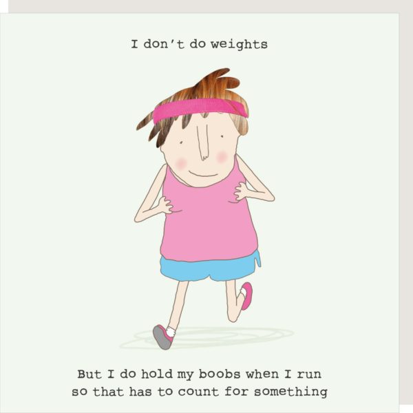 Rosie Made A Thing Running Boobs Greetings Card
