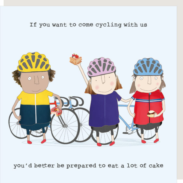 Rosie Made A Thing Cycling Cake Girl Greetings Card