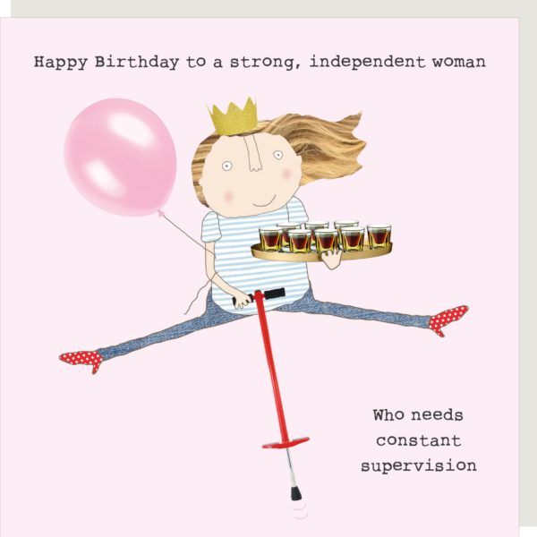 Rosie Made A Thing Supervision Girl Birthdday Greetings Card