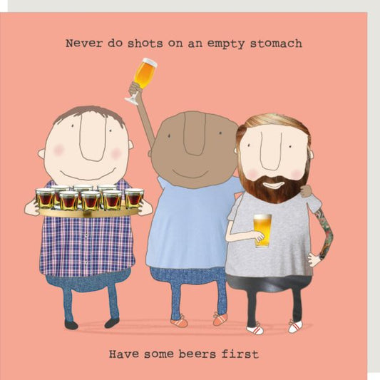 Rosie Made A Thing Beer First Greetings Card