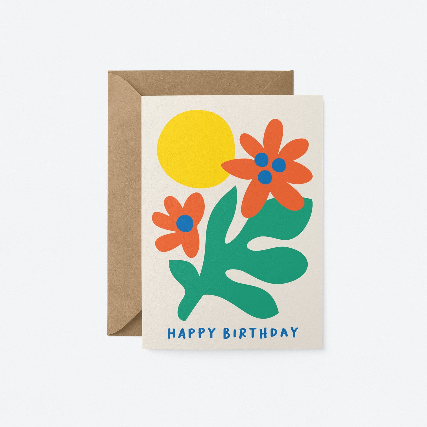 Happy Birthday - Sun and Flower Greetings Card