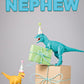 Nephew Dinosaur presents Birthday Greeting Card