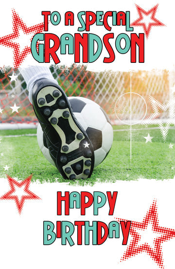 Special Granson Football Birthday Greeting Card