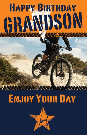 Granson Bike Birthday Greeting Card