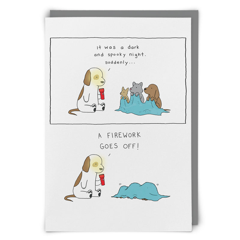 A Firework Goes Off Humorous Greetings Card