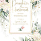Daughter and Husband Wedding Day Greeting Card