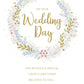 On Your Wedding Day Flower Wreath Greeting Card