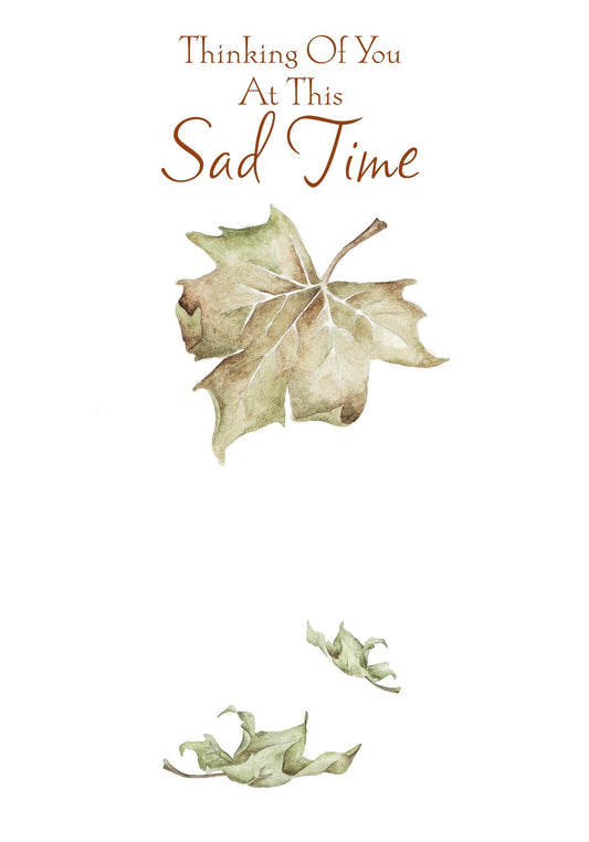 Sad Time Leaves Sympathy Greetings Card