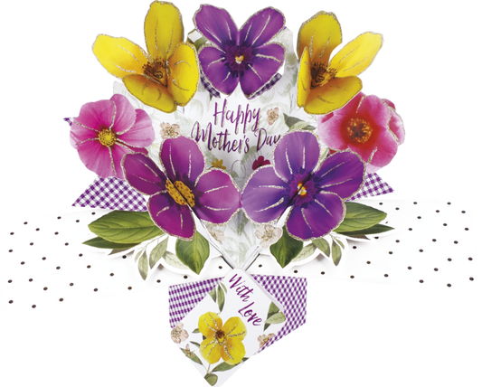 Mother's Day Flowers -Pop Up Greetings Card