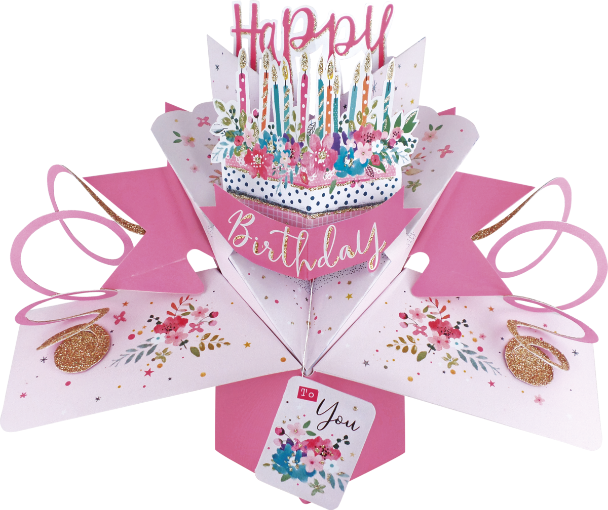 Birthday Cake - Pop Up Greetings Card