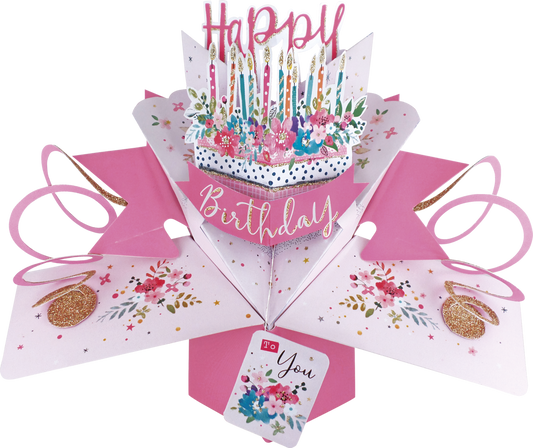 Birthday Cake - Pop Up Greetings Card