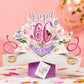 60th Birthday Flowers - Pop Up Greetings Card