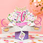 70th Birthday Flowers - Pop Up Greetings Card