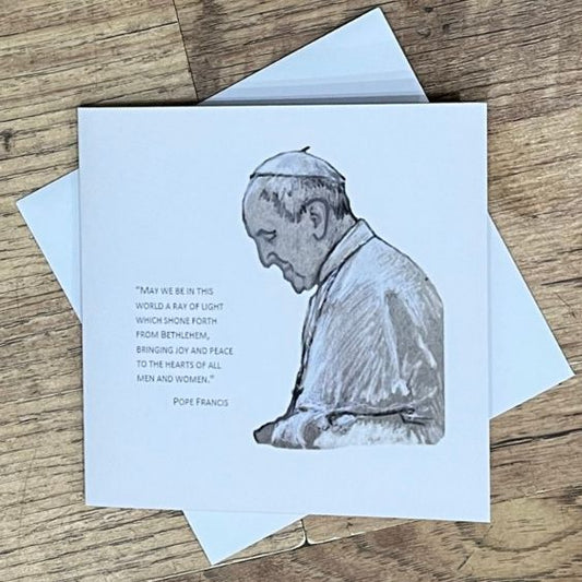 Pope Francis Religious Christmas Greetings Card Benedict Baptiste Greetings Card