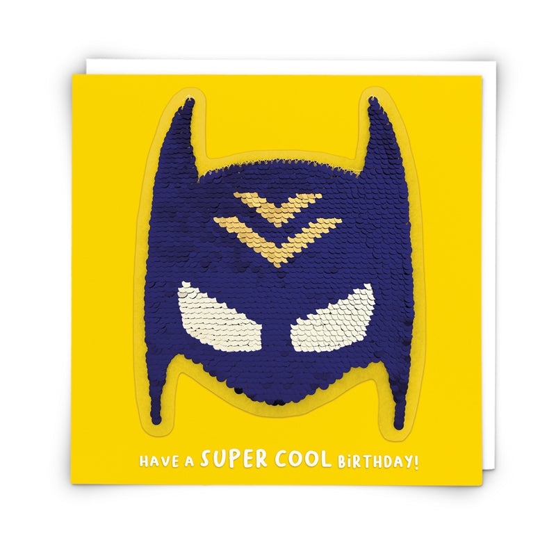 Superhero Greetings Card With Sequin Patch