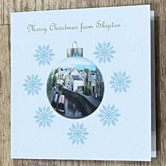 Skipton Canal Christmas Greetings Card Benedict Baptiste
