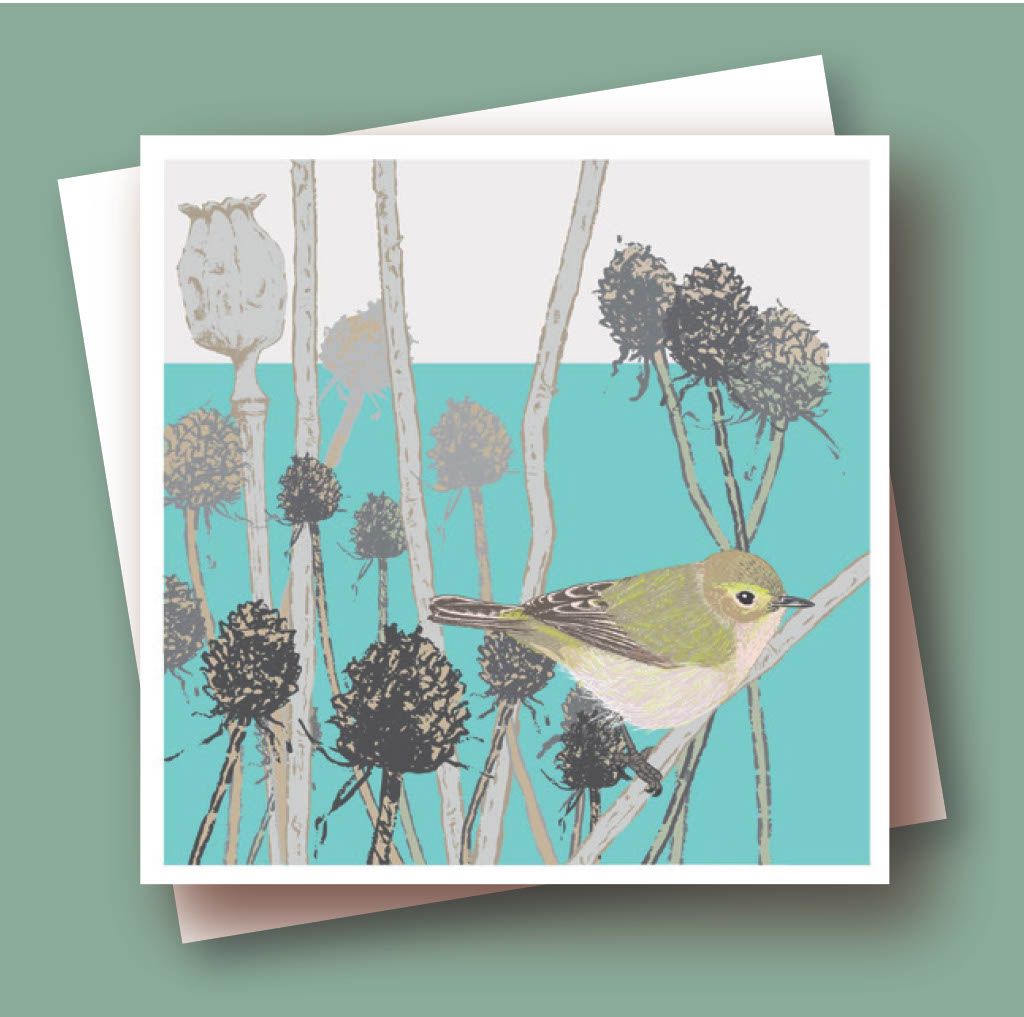 Chiffchaff Umbellifer Greetings Card