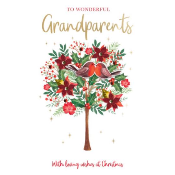 Grandparent Trees Christmas Greetings Card