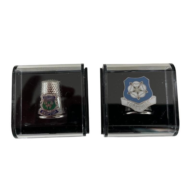 Yorkshire Rose  and Skipton Crest Thimble