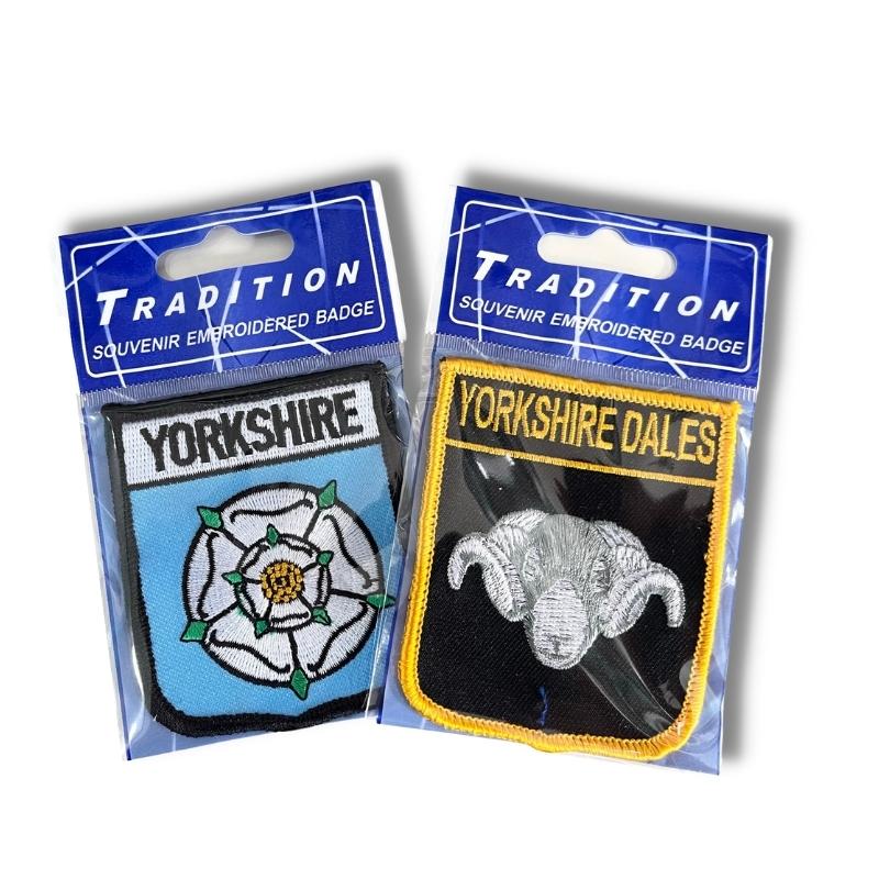 Yorkshire Rose  and Yorkshire Dales Embroidered Badge