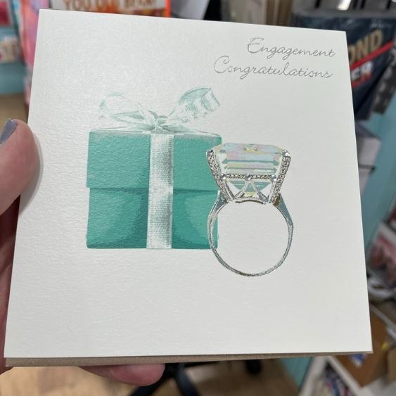 Engagement Greetings Card - Engagement Ring and Box (in store)