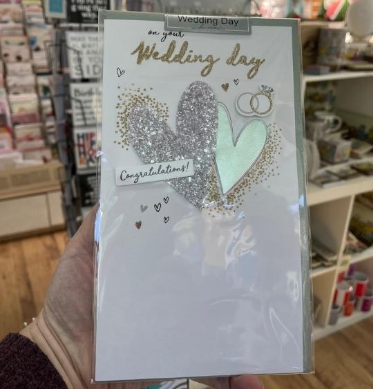 Wedding Day Two Hearts Greetings Card