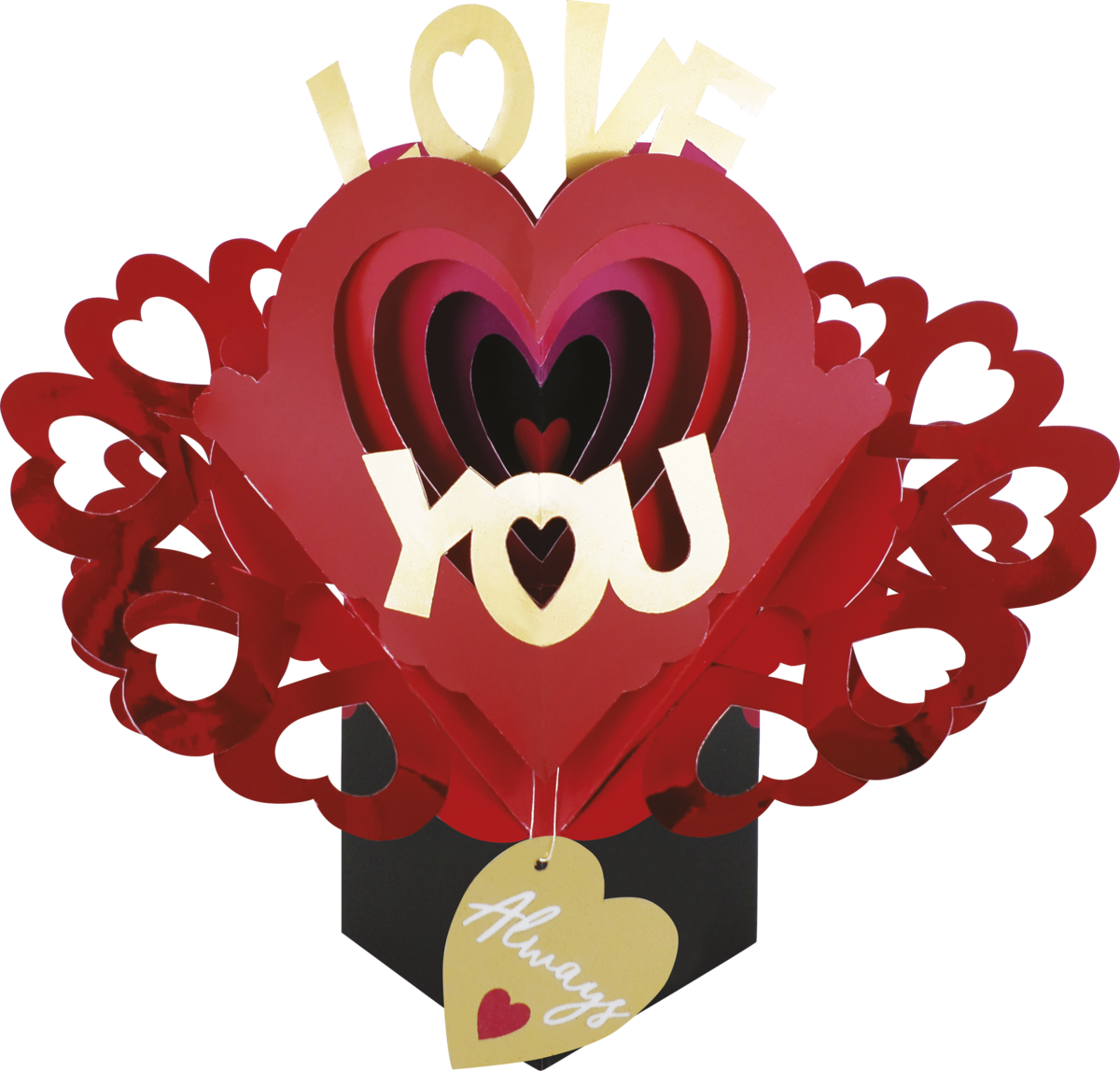 Love You Valentines Day -Pop Up Greetings Card