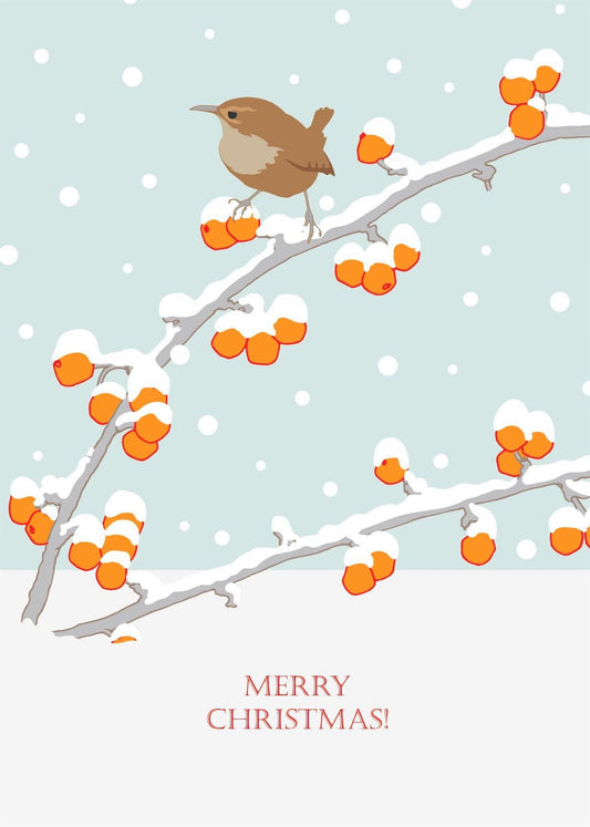 Wren & Berries Umbellifer Charity Christmas Card