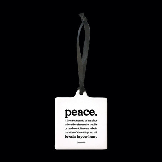 Peace - Quotable Tree Hanging Ornament