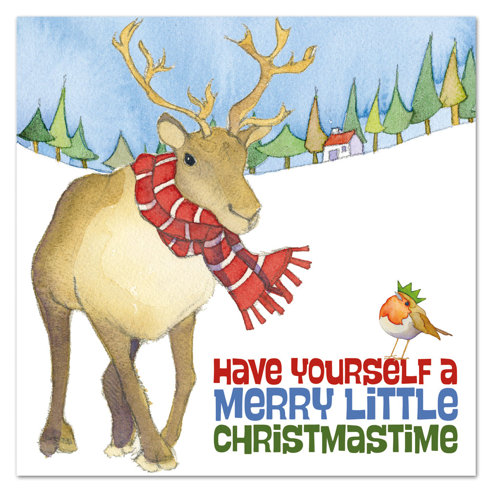 Emma Ball Reindeer & Robin Christmas 6 card pack