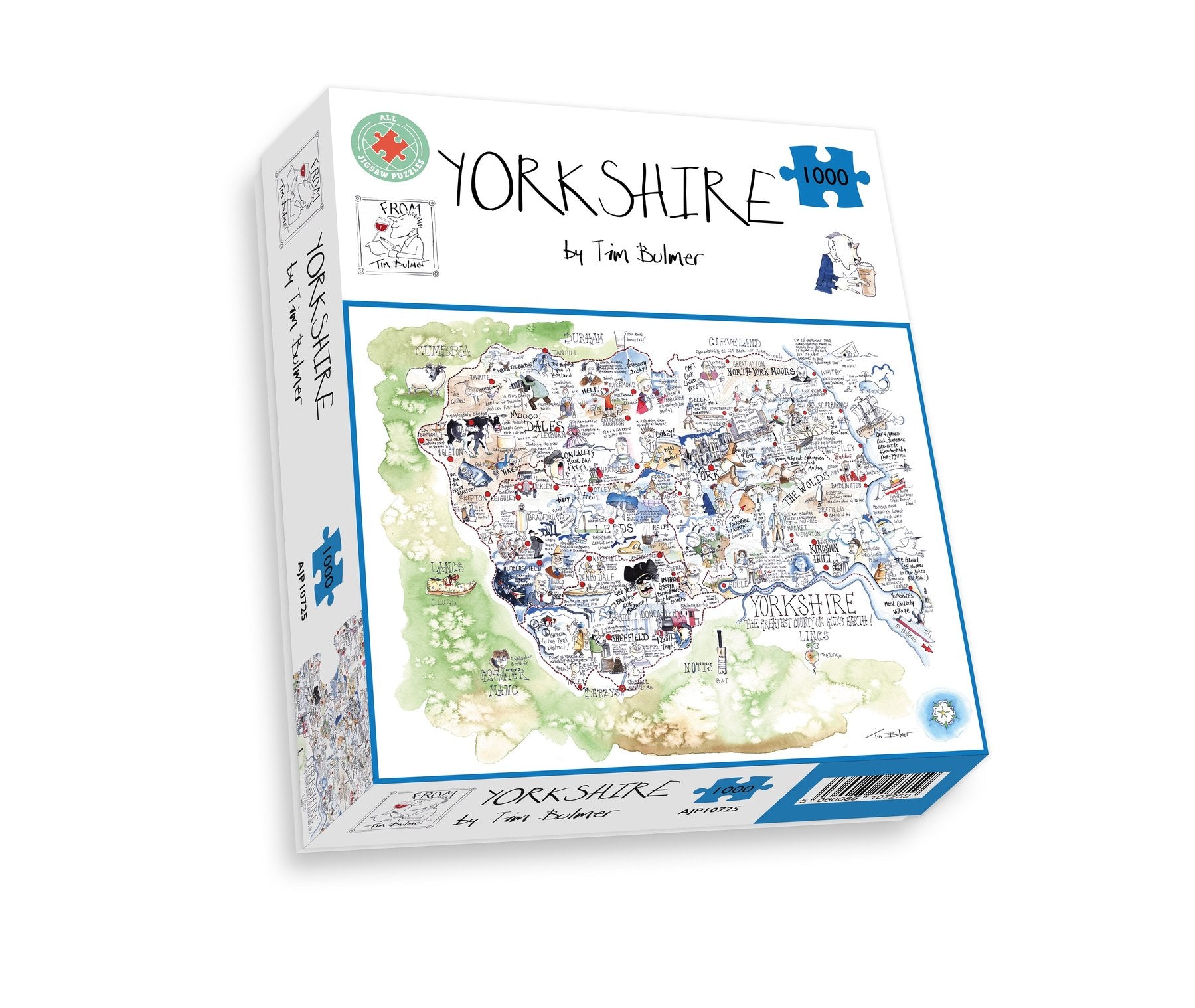 Map of Yorkshire - Tim Bulmer 1000 Piece Jigsaw Puzzle