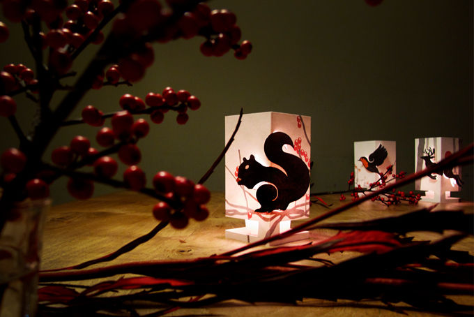 Cardle Candle Holder Greeting Cards: Scenes from the Woods